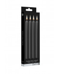 4 bougies SM noires Large - Ouch!