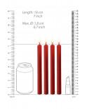 4 bougies SM rouges Large - Ouch!
