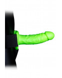 Gode-ceinture creux phosphorescent  18cm - Ouch