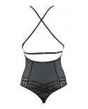 Body string tulle et dentelle noir V-10100 - Axami