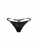 String ouvert à strass noir