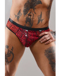 Slip type brésilien zébré rouge et noir - Regnes