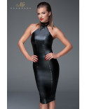 Robe moulante wet look F160