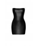 Mini robe bustier Wild F317 wetlook effet croco