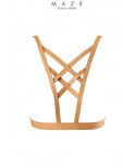 Harnais décolleté croisé marron - Maze