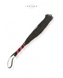 Martinet en cuir noir et rose