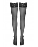 Bas autofixants noir Hold up 3 - Cotelli Legwear