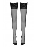 Bas autofixants couture noir 1 - Cotelli Legwear