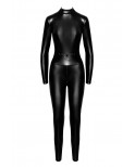 Combinaison intégrale Caged avec anneaux F319 wetlook